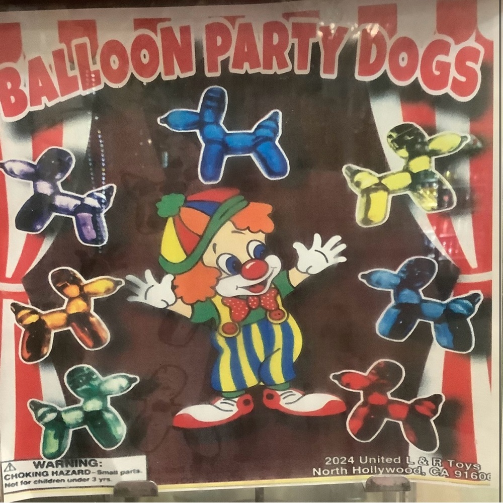 Balloon Party Dogs in Capsule Color Yellow Multicolor Dogs
